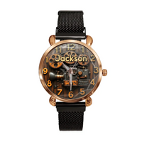 Customized Steampunk-Style Watch – Retro Gear and Engine Pattern Watch with Personalized Name Design - A Gift For Friend,Family,Mechanical Enthusiast - Joliny