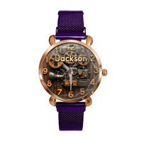 Customized Steampunk-Style Watch – Retro Gear and Engine Pattern Watch with Personalized Name Design - A Gift For Friend,Family,Mechanical Enthusiast - Joliny