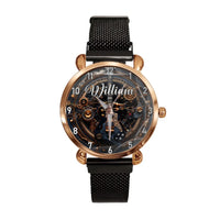 Customized Steampunk Style Watch – Mechanical and Gear-patterned Watches with Personalized Names - A Gift For Friend,BFF,Friend,Mechanical Enthusiast - Joliny