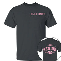 Customized Graduation Themed T-shirts - Clothes with Personalized Names and Years on the Back Featuring Double-sided Printed Bow patterns- Gifts for Family,Grandchildren,Graduate - Joliny
