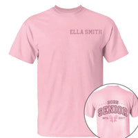 Customized Graduation Themed T-shirts - Clothes with Personalized Names and Years on the Back Featuring Double-sided Printed Bow patterns- Gifts for Family,Grandchildren,Graduate - Joliny