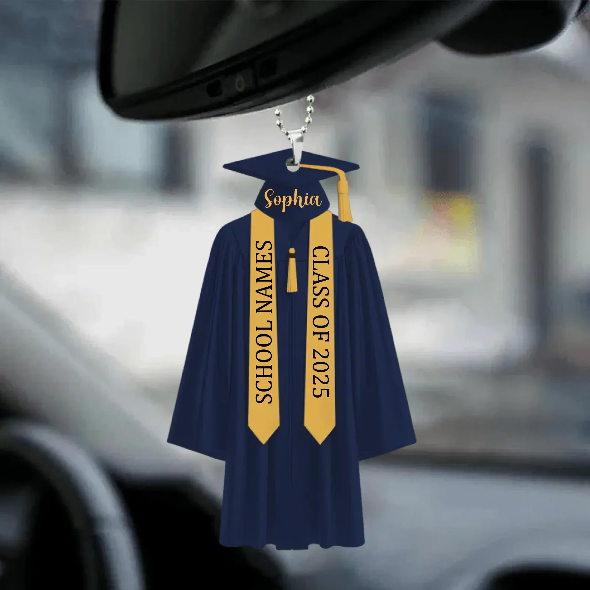 Personalized Graduation Acrylic Ornament - Personalized Bachelor's gowns, Names, and Grade Levels as Graduation Mementos - Gifts for Graduate,Grandchildren,Friend