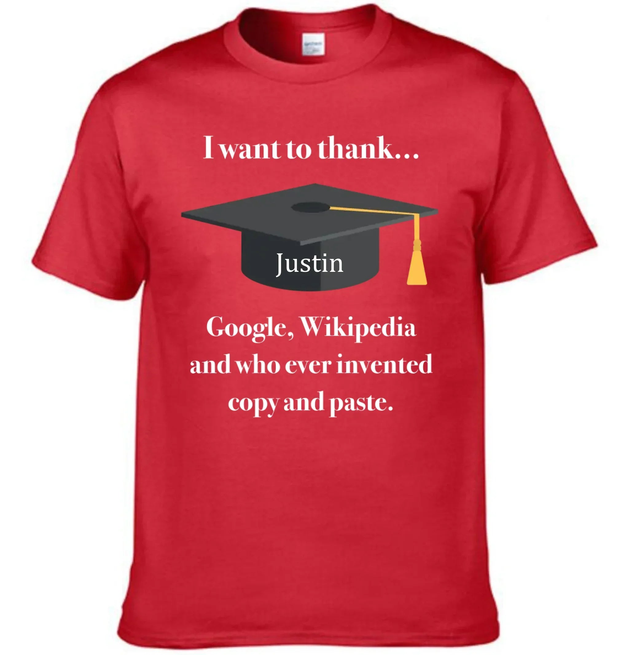 Customized Graduation T-shirts - Personalized Name Fun Graduation Text Clothing - Gift For Friend,Graduate,BFF,Roommate - Joliny
