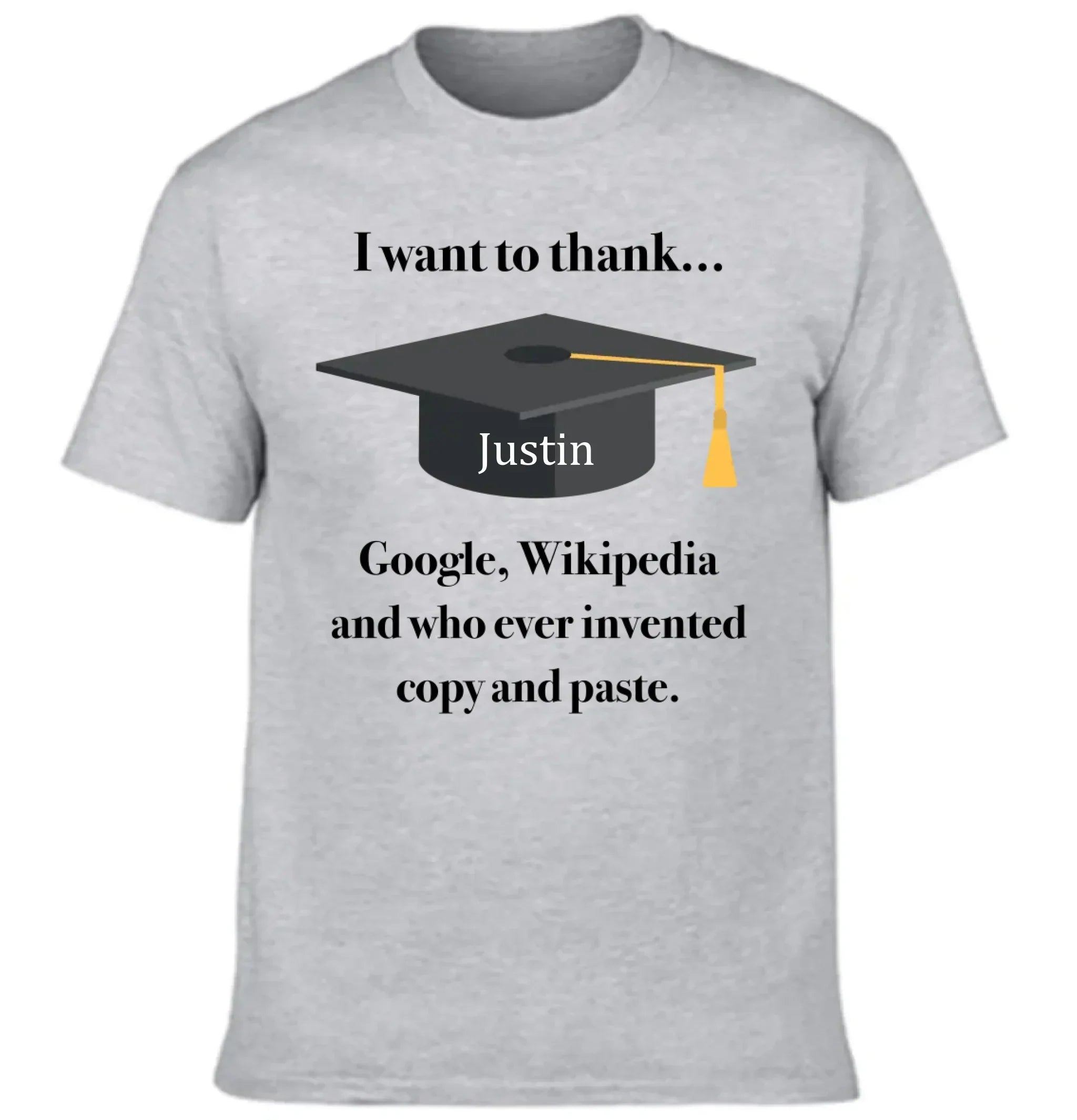 Customized Graduation T-shirts - Personalized Name Fun Graduation Text Clothing - Gift For Friend,Graduate,BFF,Roommate - Joliny