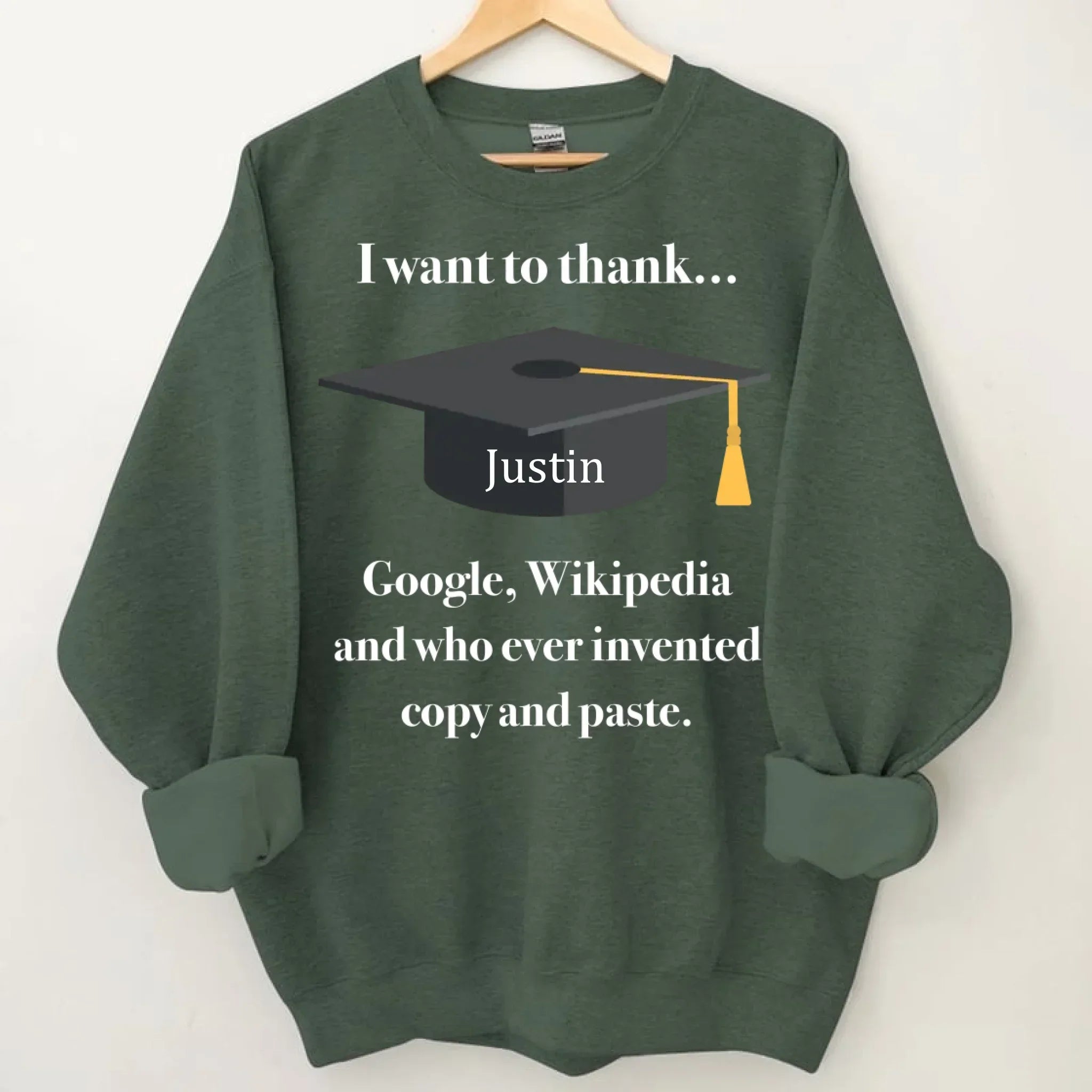 Customized Graduation T-shirts - Personalized Name Fun Graduation Text Clothing - Gift For Friend,Graduate,BFF,Roommate - Joliny
