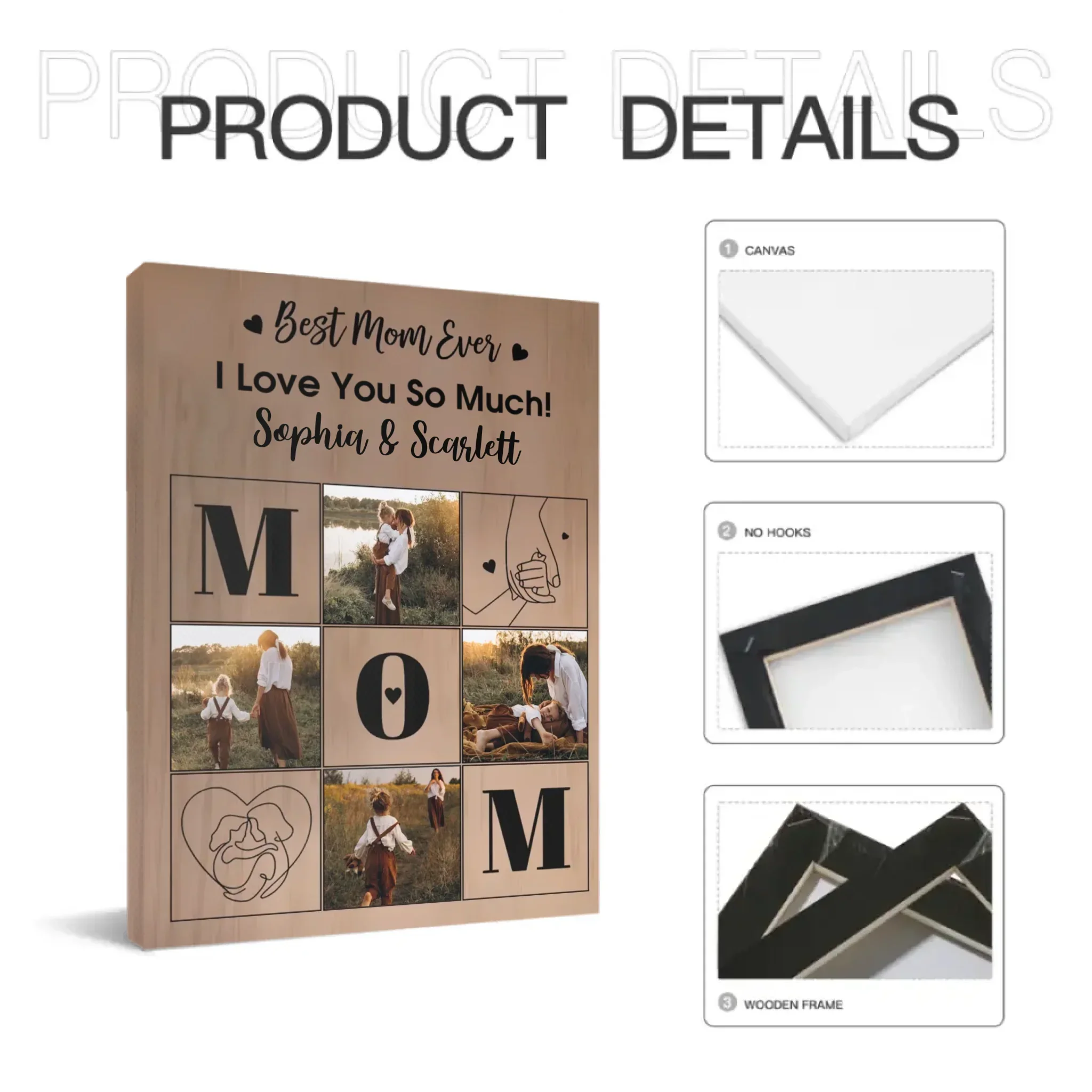 Best Parent Ever - Personalized Family Photo Wall Decorations - Gift for Mom,Dad,Family - Joliny