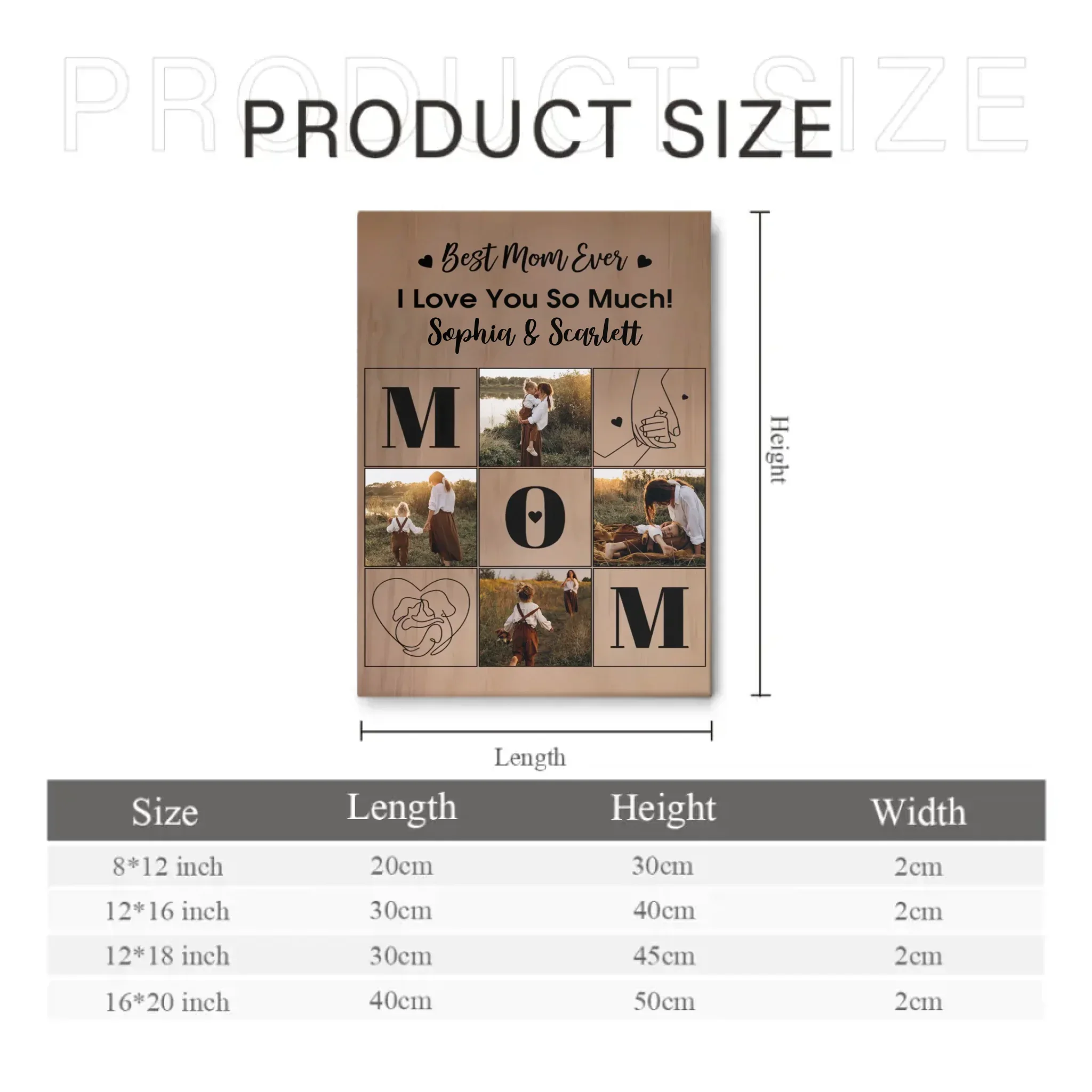 Best Parent Ever - Personalized Family Photo Wall Decorations - Gift for Mom,Dad,Family - Joliny