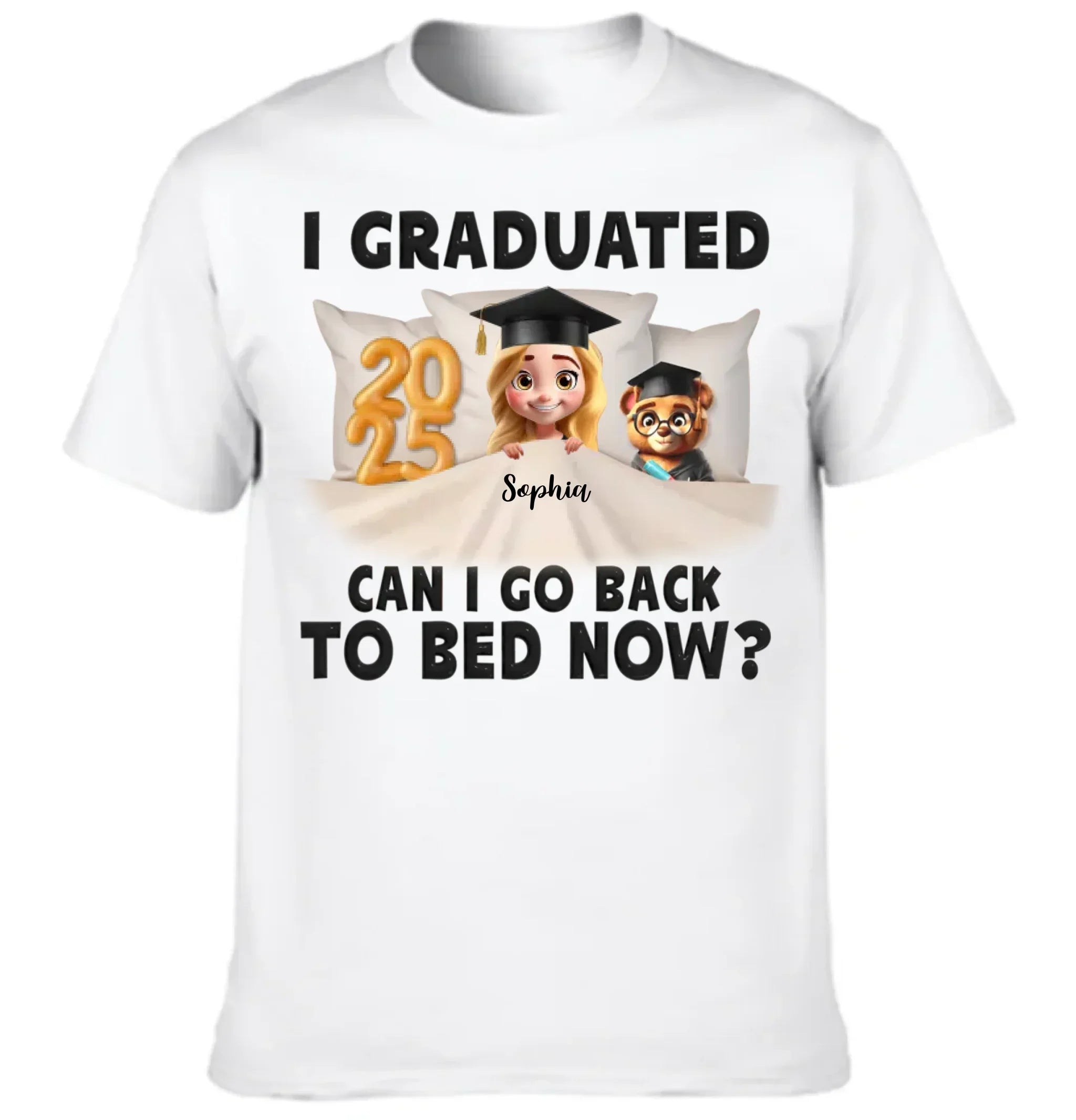 Graduation Clothes - Personalized Graduation Theme Costumes with Specific Years, Characters and Name - Gift for Graduate,Friend,BFF