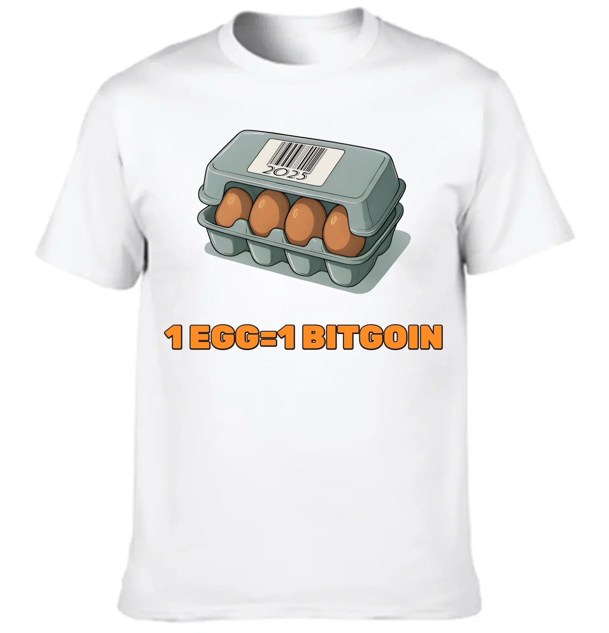 Eggflation 2025 Tee BTC Inflation Joke Shirt Quirky Graphic Tee for Economic Realists Meme Lovers - Joliny