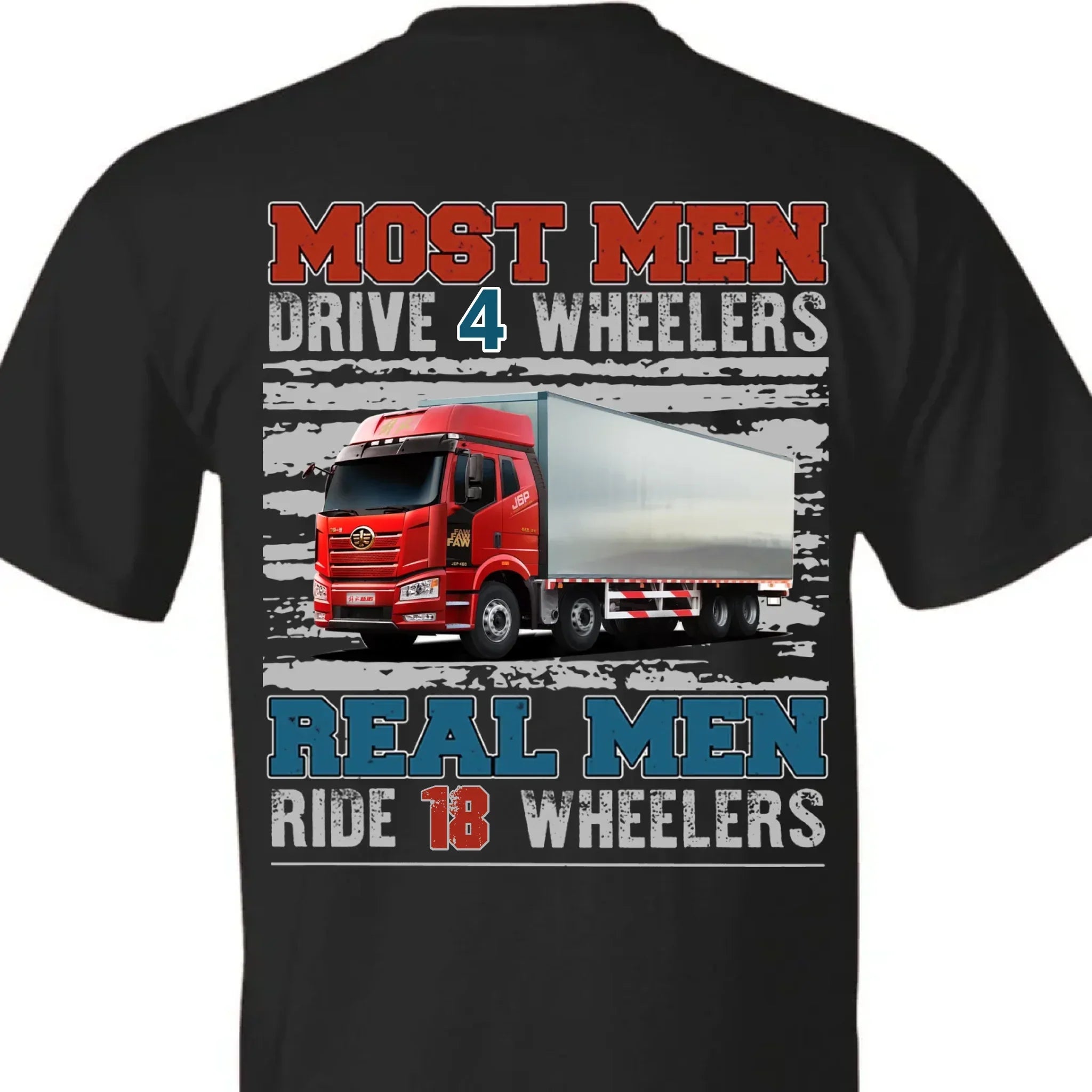 Big Truck Custom Photo T-shirt, Personalized Big Rig Driver T-shirt, Custom Gift for Truck Drivers