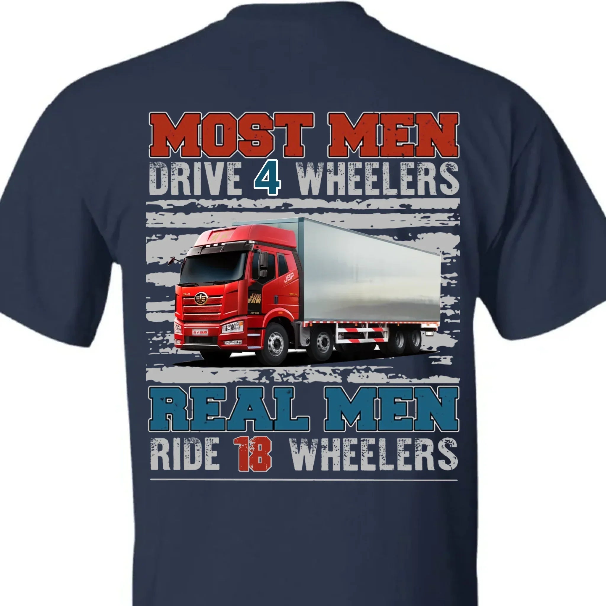Big Truck Custom Photo T-shirt, Personalized Big Rig Driver T-shirt, Custom Gift for Truck Drivers