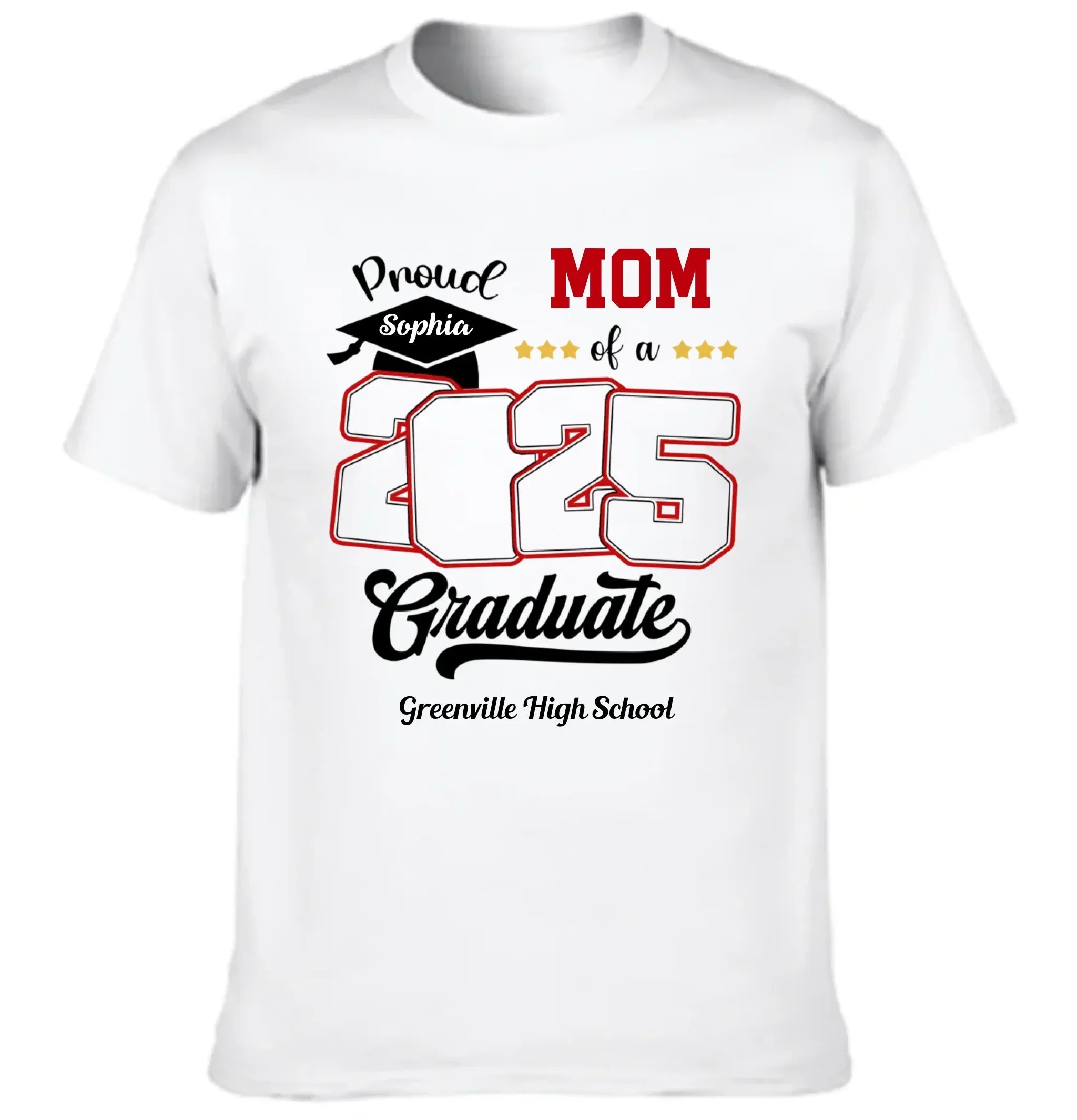 Custom Photo Proud Family Of A Class Of 2025 Graduate Senior - Personalized Graduation T-Shirt