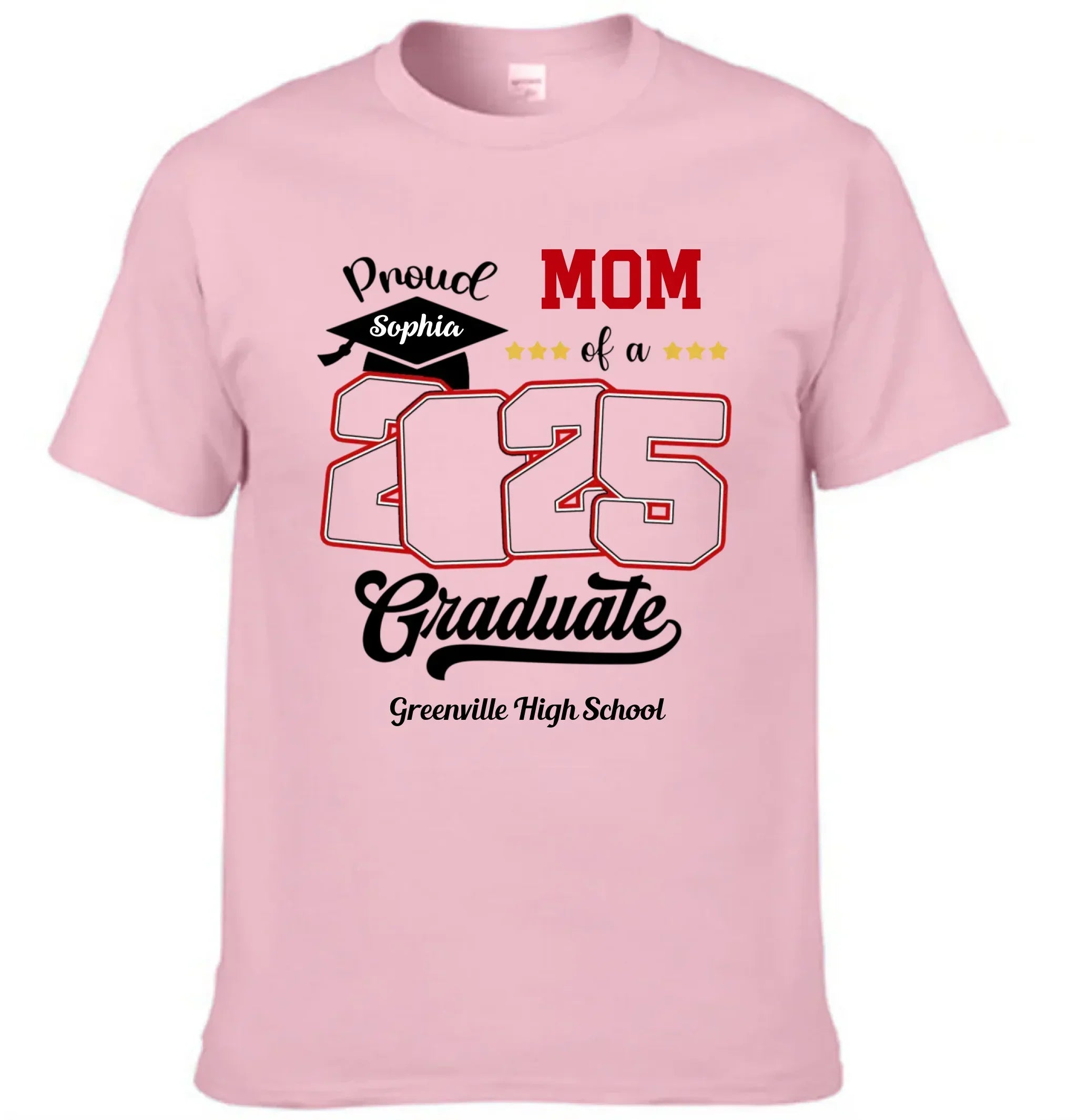 Custom Photo Proud Family Of A Class Of 2025 Graduate Senior - Personalized Graduation T-Shirt - Joliny