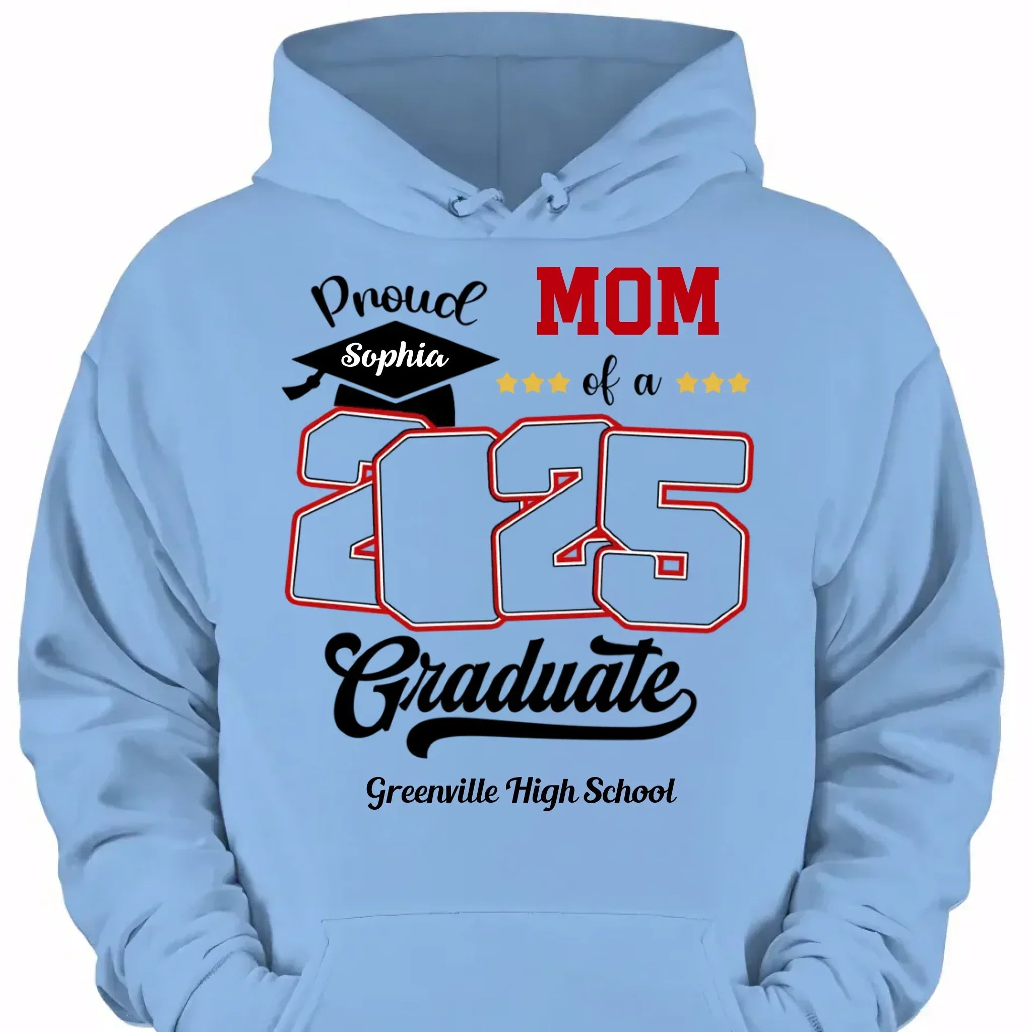 Custom Photo Proud Family Of A Class Of 2025 Graduate Senior - Personalized Graduation T-Shirt - Joliny