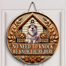 Custom Pet Door Signs - Round Wooden Nameplates for Pet Lovers - Joliny