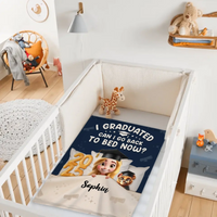 Graduated Can I Go Back To Bed Now - Personalized Blanket - Joliny