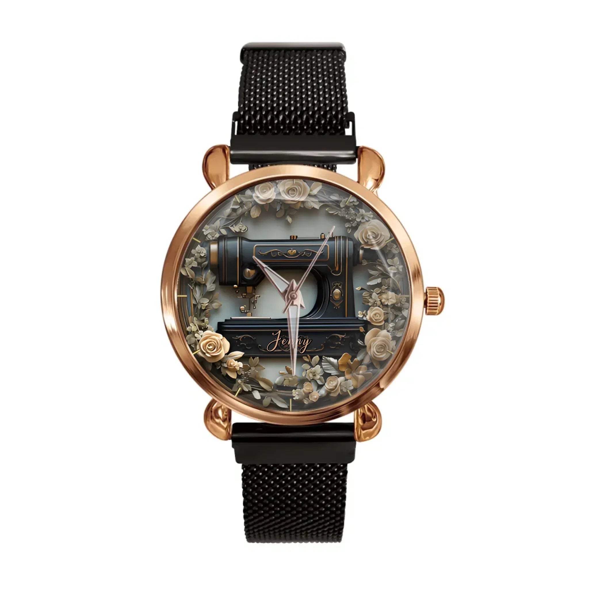 Vintage Sewing Machine - Personalized Sewing Hand Watch