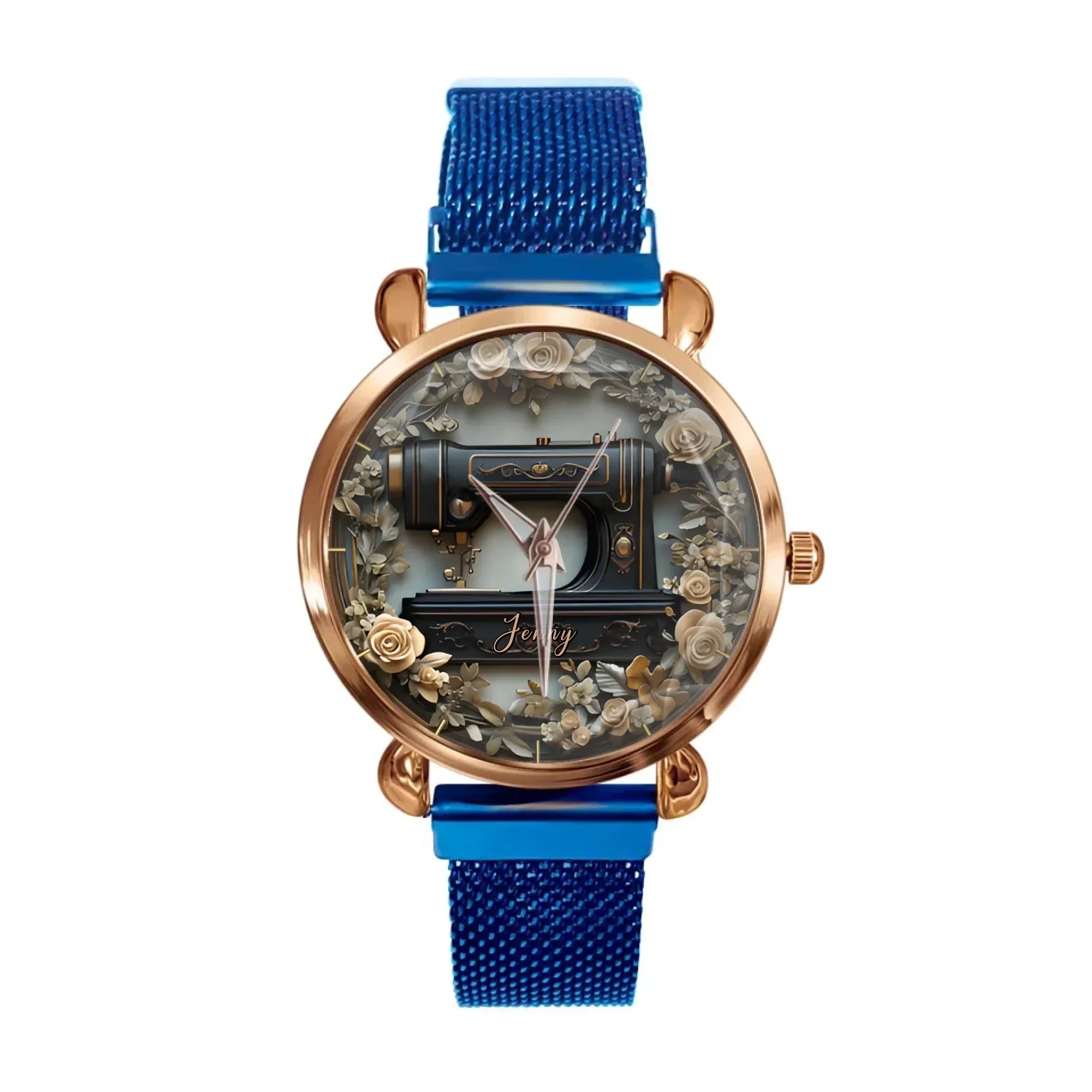 Vintage Sewing Machine - Personalized Sewing Hand Watch