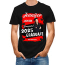 Custom Photo Art Color Congrats 2025 Graduation Personalized T-Shirt - Joliny