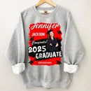 Custom Photo Art Color Congrats 2025 Graduation Personalized T-Shirt - Joliny