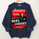 Custom Photo Art Color Congrats 2025 Graduation Personalized T-Shirt - Joliny