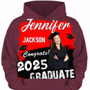 Custom Photo Art Color Congrats 2025 Graduation Personalized T-Shirt - Joliny