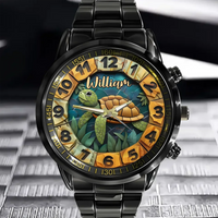 Turtle and Ocean - Customized Name Watch Dial Decorations - Joliny