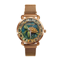 Turtle and Ocean - Customized Name Watch Dial Decorations - Joliny