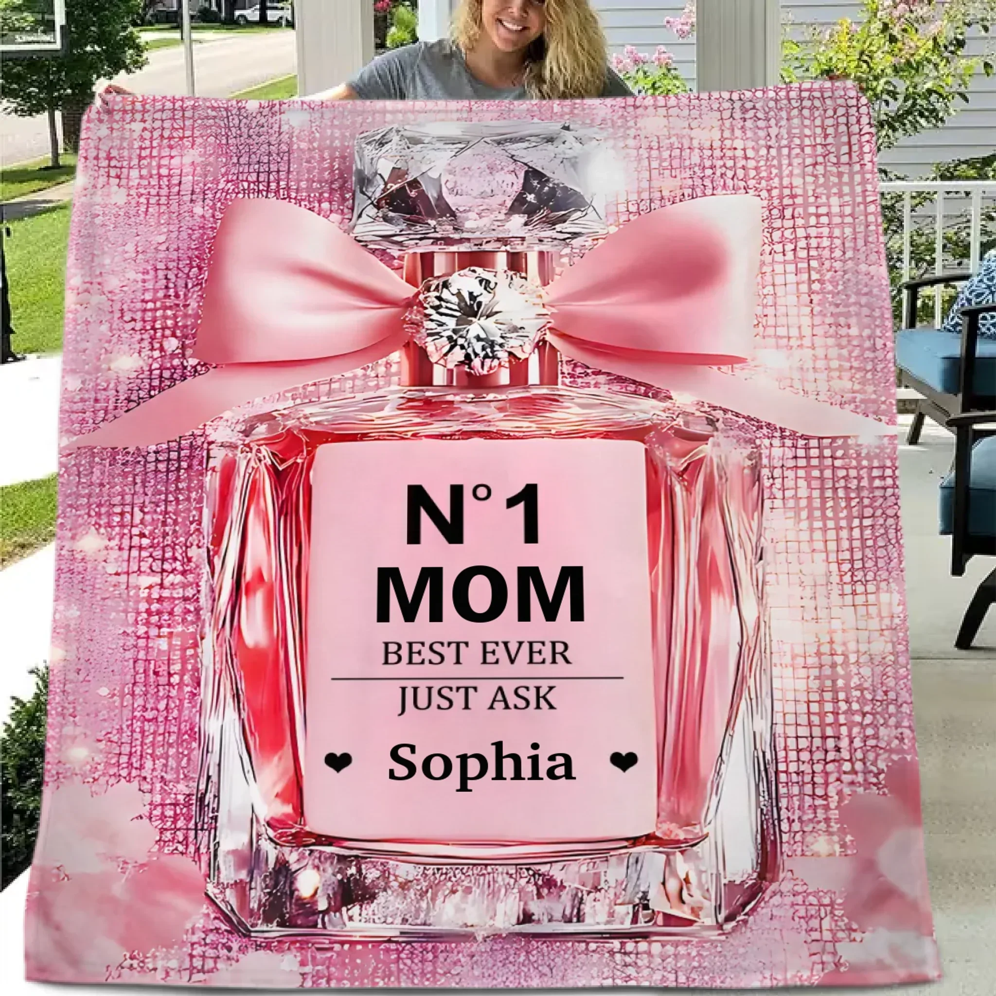 No1 Mom Ever - Personalized Mother Blanket，Mother's Day gift