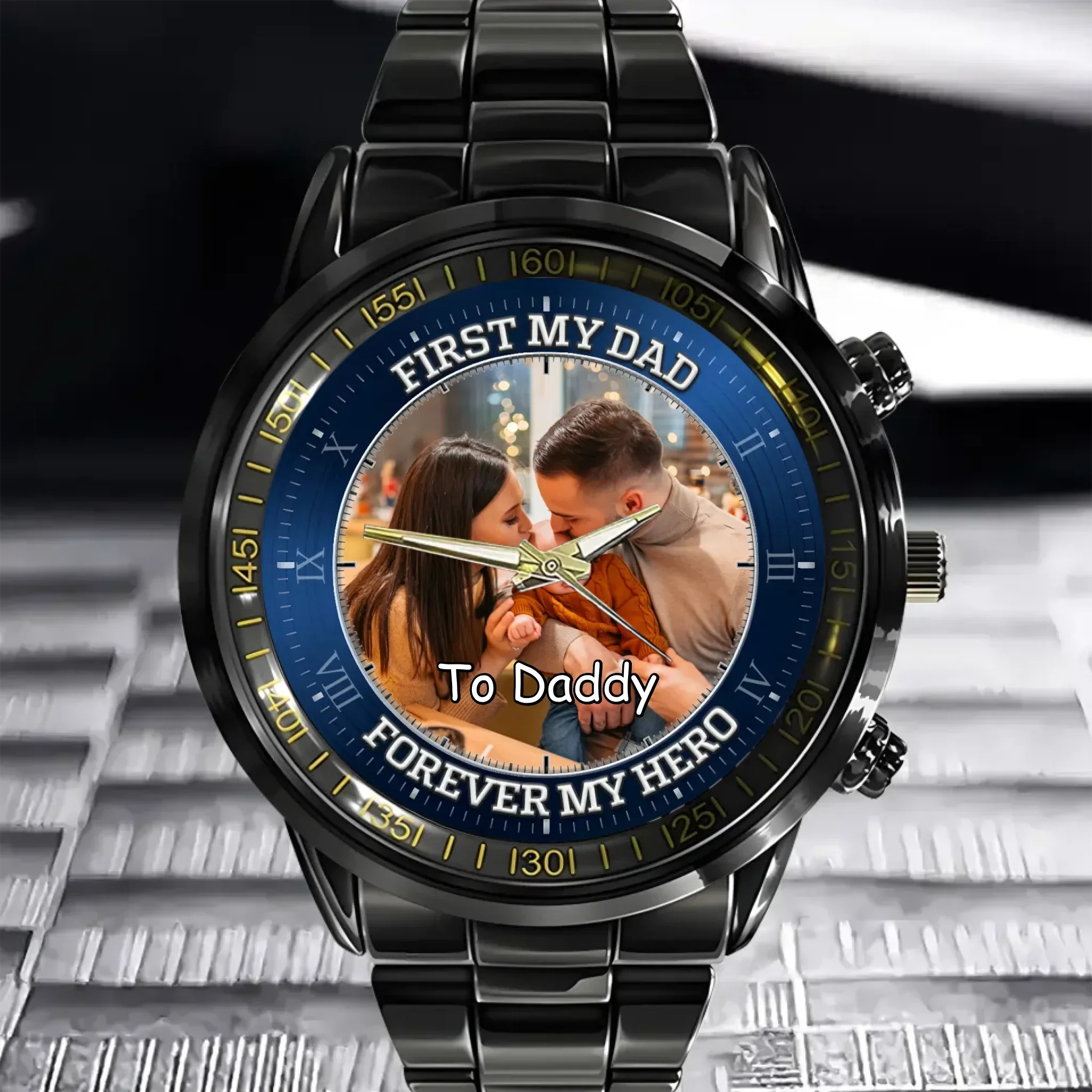 Customizable Photo Dial Decoration - Personalized Nickname - Father's Watch Gift