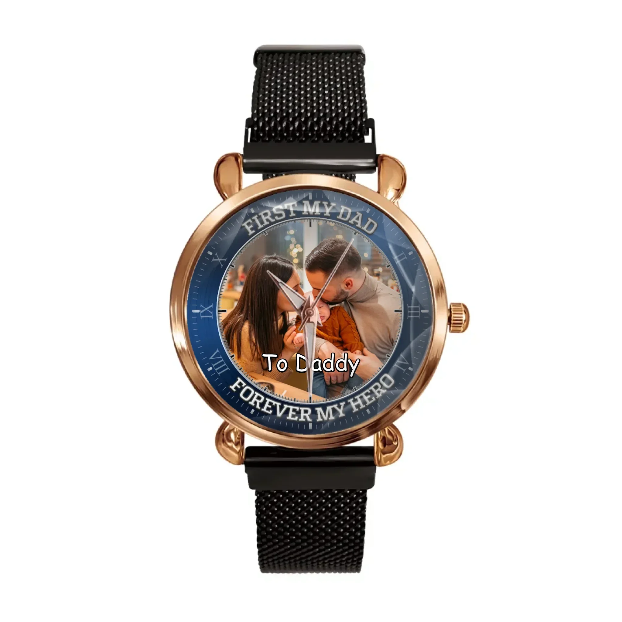 Customizable Photo Dial Decoration - Personalized Nickname - Father's Watch Gift