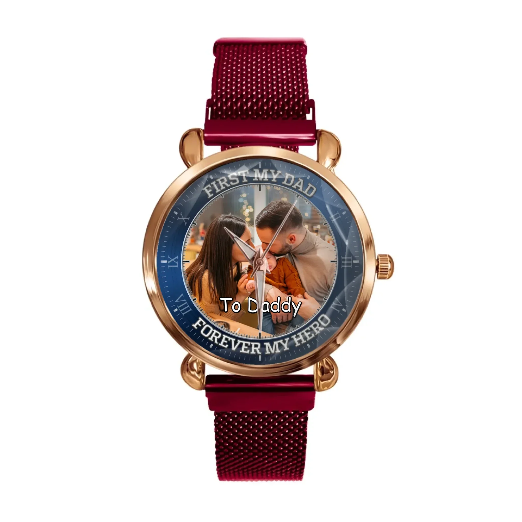 Customizable Photo Dial Decoration - Personalized Nickname - Father's Watch Gift - Joliny