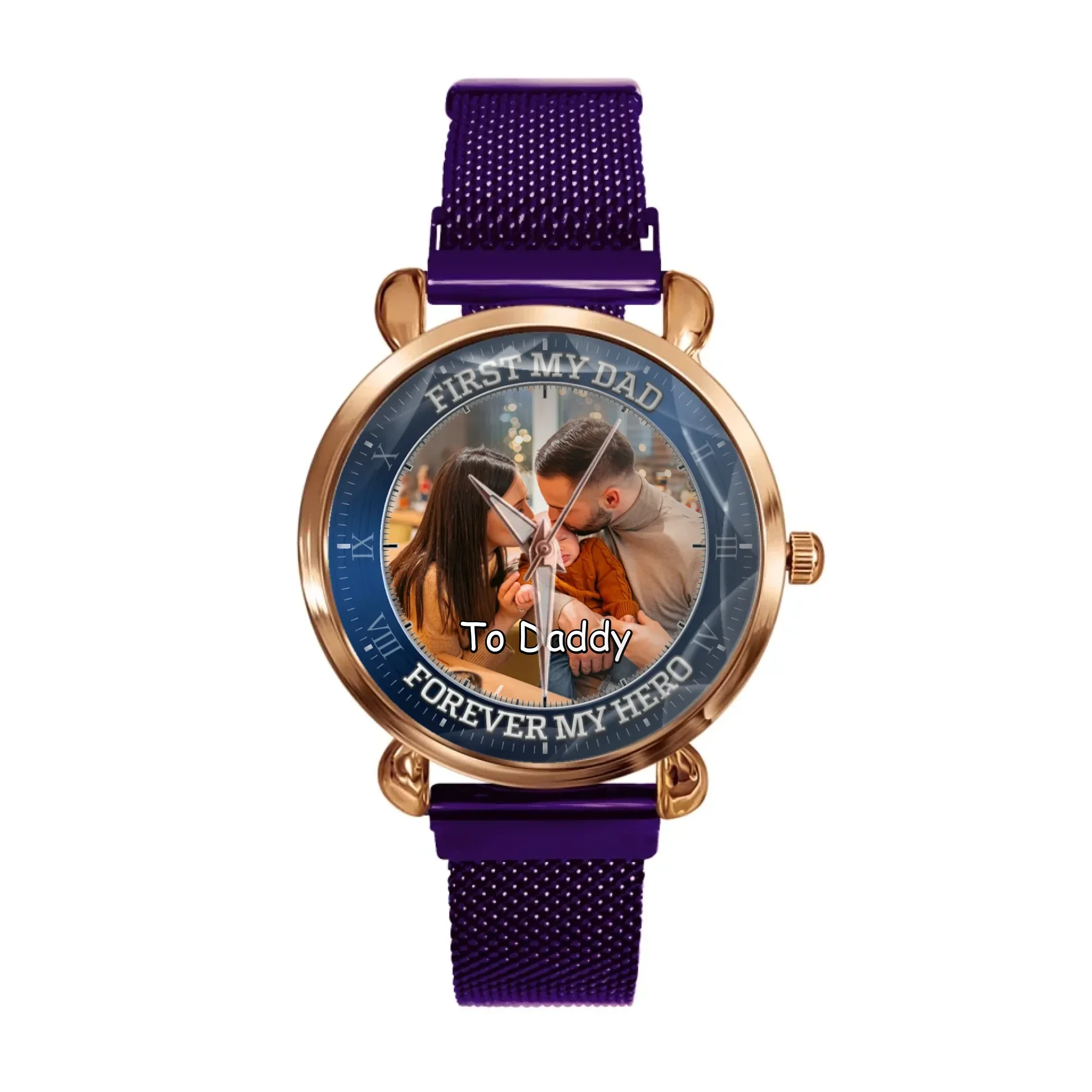 Customizable Photo Dial Decoration - Personalized Nickname - Father's Watch Gift - Joliny