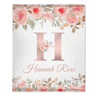 Customized Floral blanket - Personalized Name - Gifts for Beautiful Person - Joliny