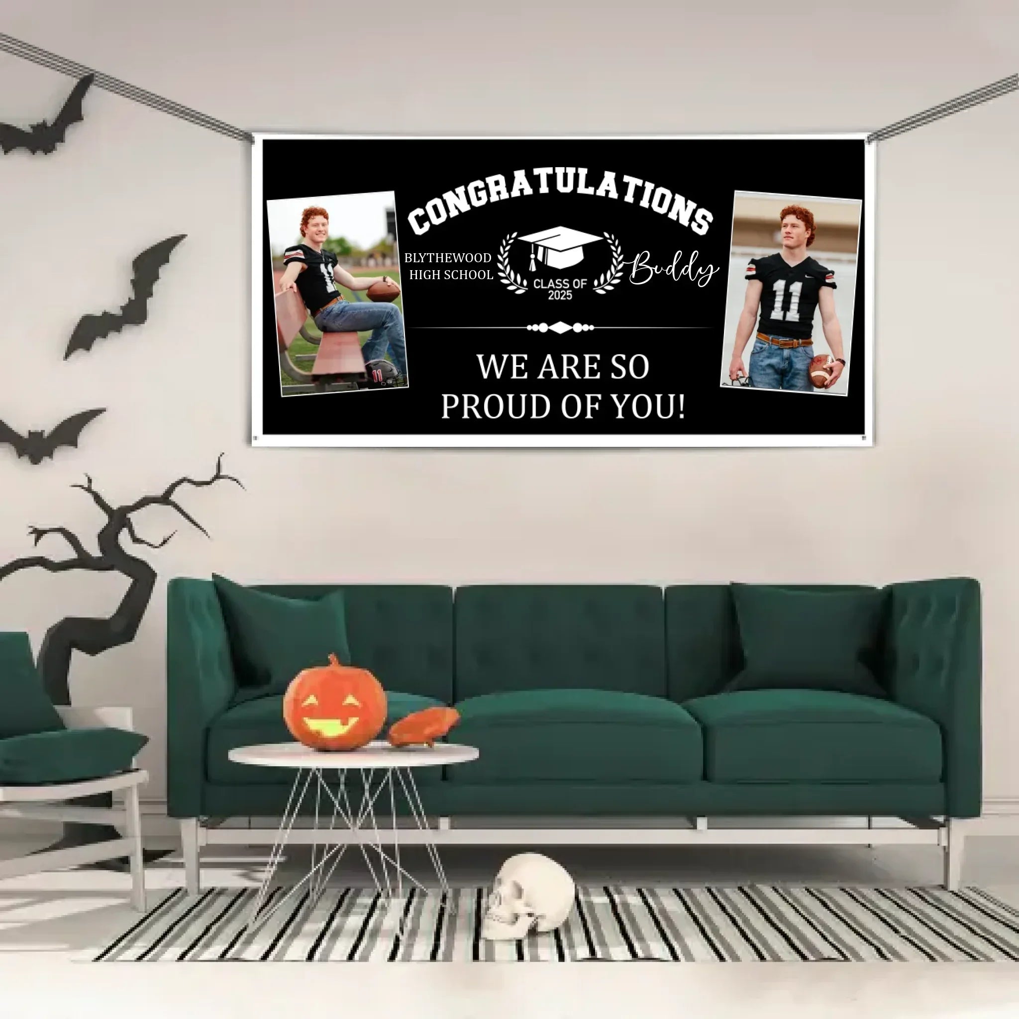Personalized Custom Photo Banners - Congratulations to the Class of 2025 Decorative Gifts for Graduates Gifts for Graduating Families - Joliny