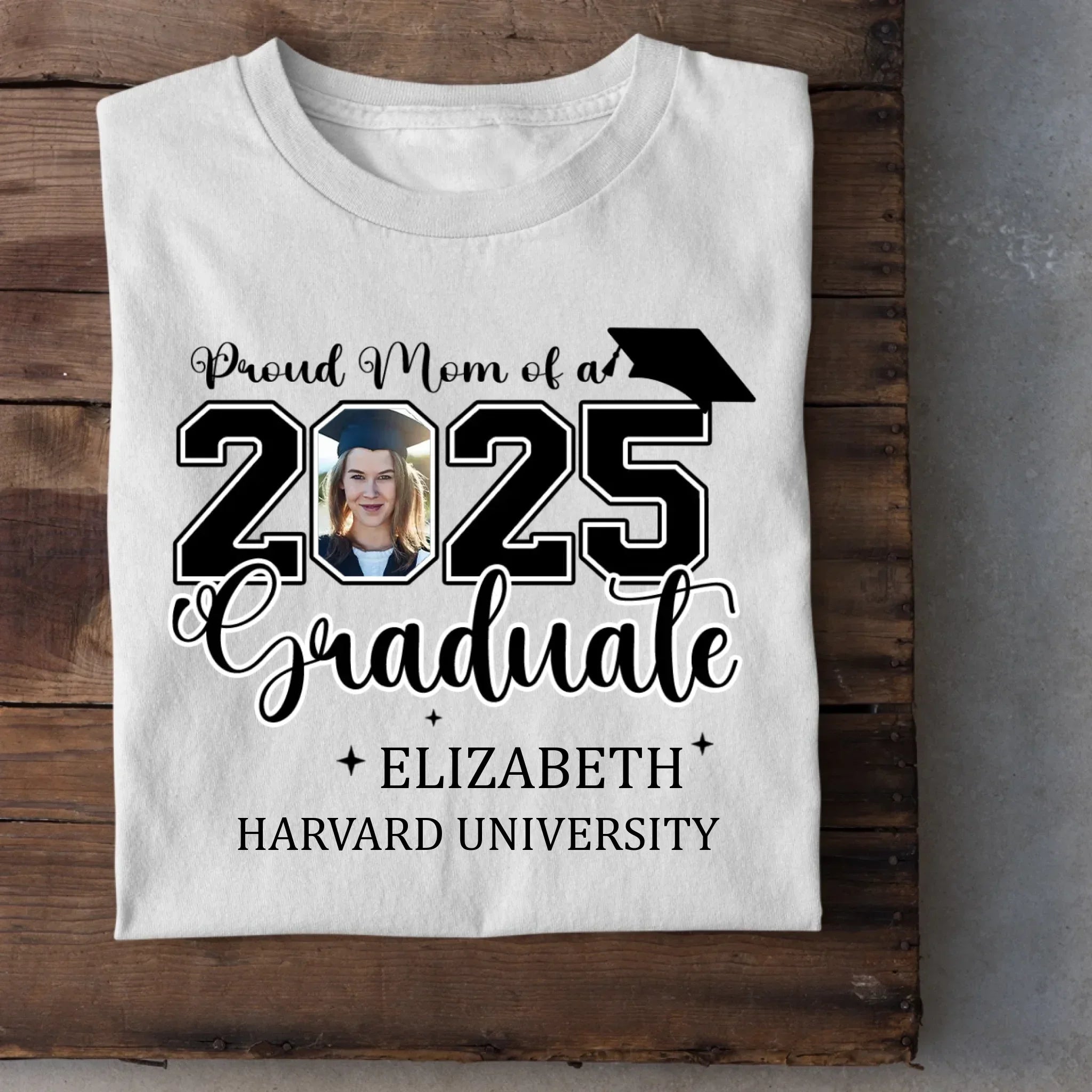Class of 2025 Proud Mom and Dad T-Shirts, Graduation Gifts, Custom Photos - Joliny