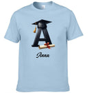 Customized Initial Letter with Graduation Cap - Personalized Graduation Theme Clothes - Gift for Graduates - Joliny