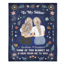 Blanket Like a Hug - Personalized Character Image Blanket - For Sisters,Best Friends,Daughter,Mother - Joliny