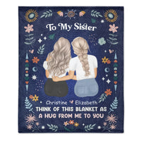 Blanket Like a Hug - Personalized Character Image Blanket - For Sisters,Best Friends,Daughter,Mother - Joliny