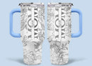 Silver-lined Floral Pattern Car Cup - Personalized Name and Title - Excellent Gift Choice - Joliny