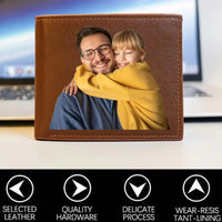 Custom Photo Keep Beautiful Memories With Dad - Personalized Wallet(RFID BLOCKING) - Joliny
