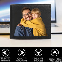 Custom Photo Keep Beautiful Memories With Dad - Personalized Wallet(RFID BLOCKING) - Joliny