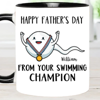 Your Swimming Champion - Fun Designs Mug Personalized Name - Father's Day Gift - Joliny