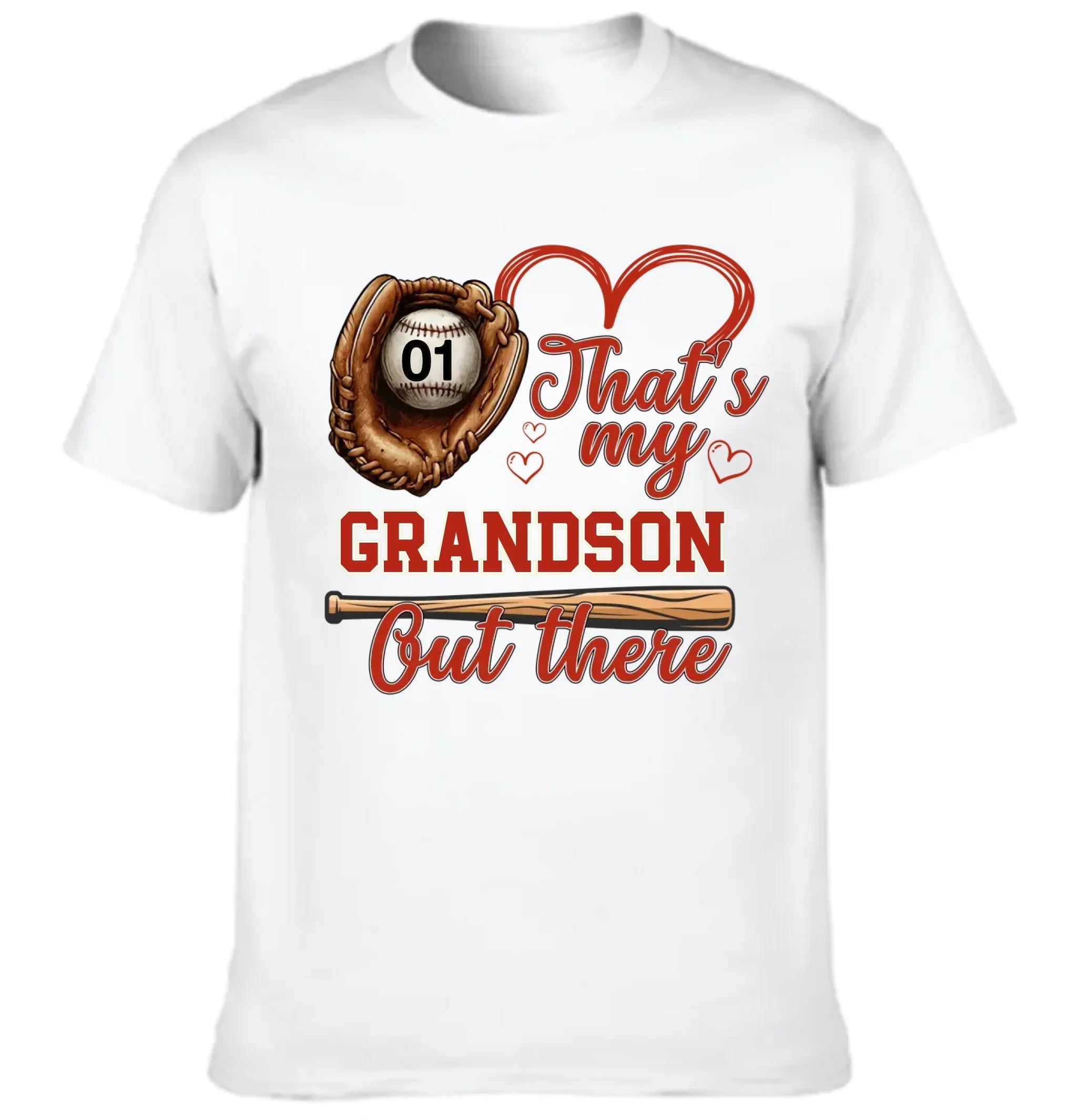 Personalized That's My Grandson/Granddaughter Out There - 3/4 Baseball Shirt