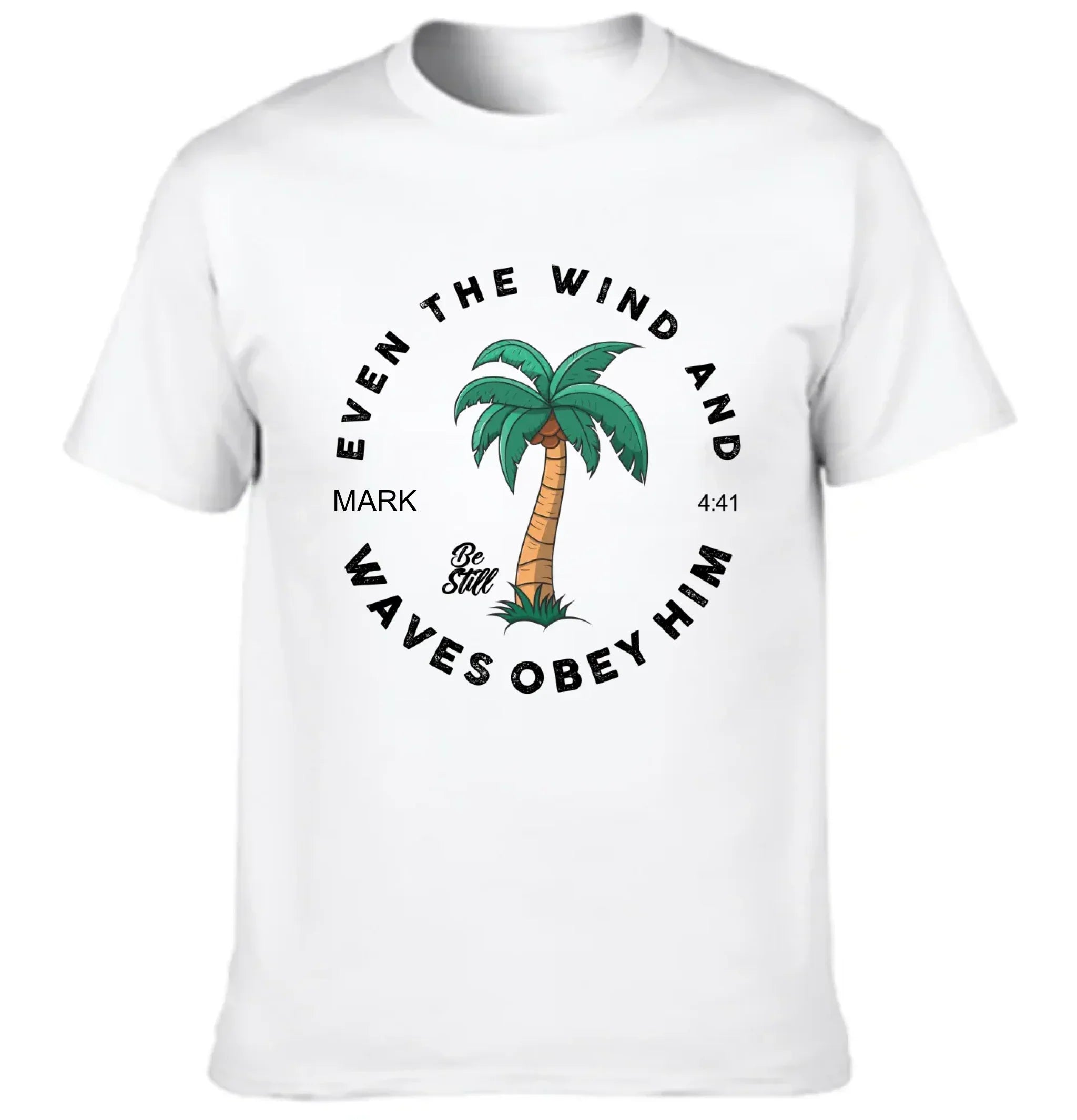 Casual Christian Scripture - Coconut Tree Pattern Printed Clothing