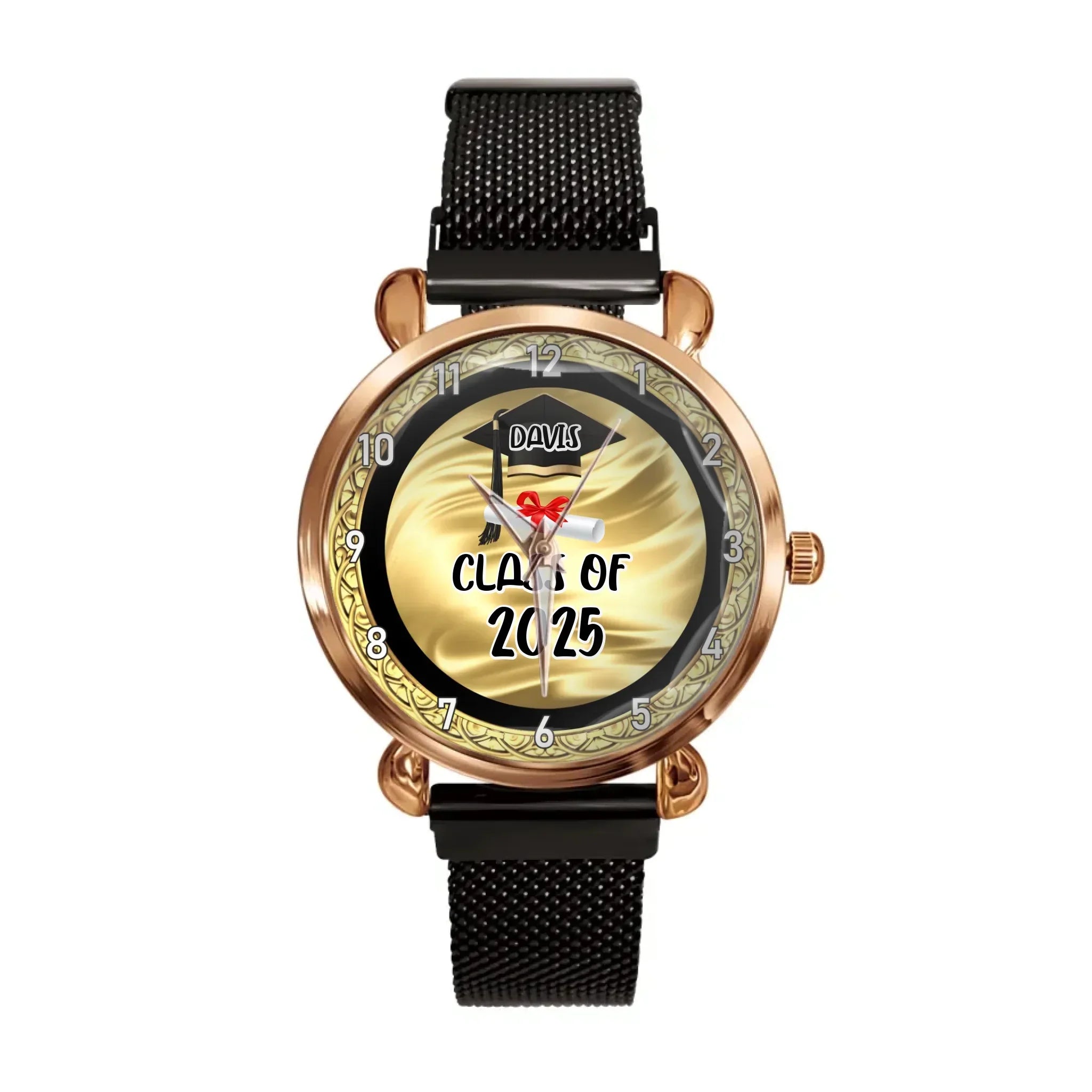 Personalized Graduation Watch 2025 – Custom Engraved Name & Year, Unique Class of 2025 Gift for Him & Her, Perfect Graduation Keepsake - Joliny