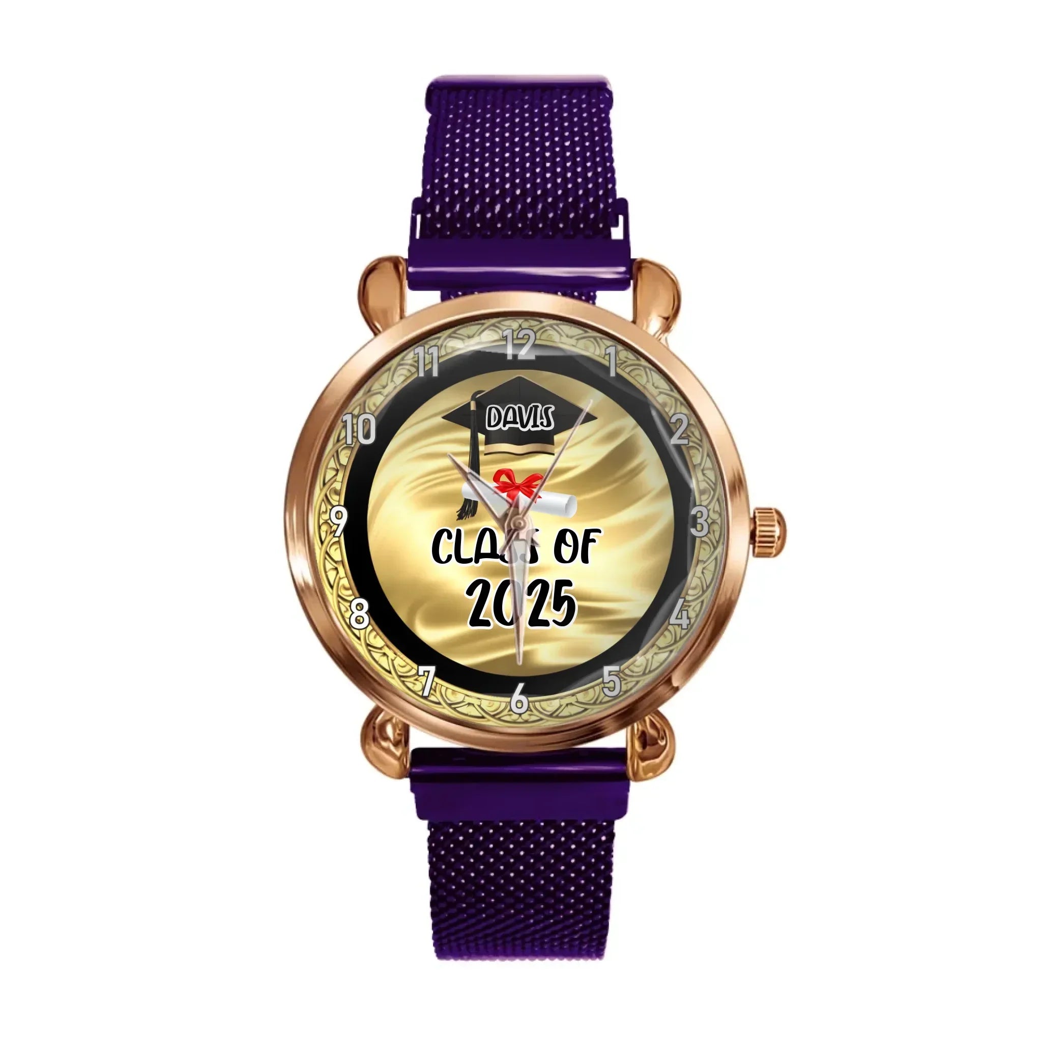 Personalized Graduation Watch 2025 – Custom Engraved Name & Year, Unique Class of 2025 Gift for Him & Her, Perfect Graduation Keepsake - Joliny