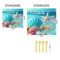 Customized Marine Life Beach Mats - Personalized Name - Gifts for Beach Tourism,Hiking Trips - Joliny