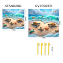 Customized Turtle Theme Beach Mat - Personalized Name - Gifts for Beach Tourism,Camping - Joliny