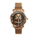 Customized Wooden Forest Deer Printed Dial Plate - Personalize Name Watch - Joliny